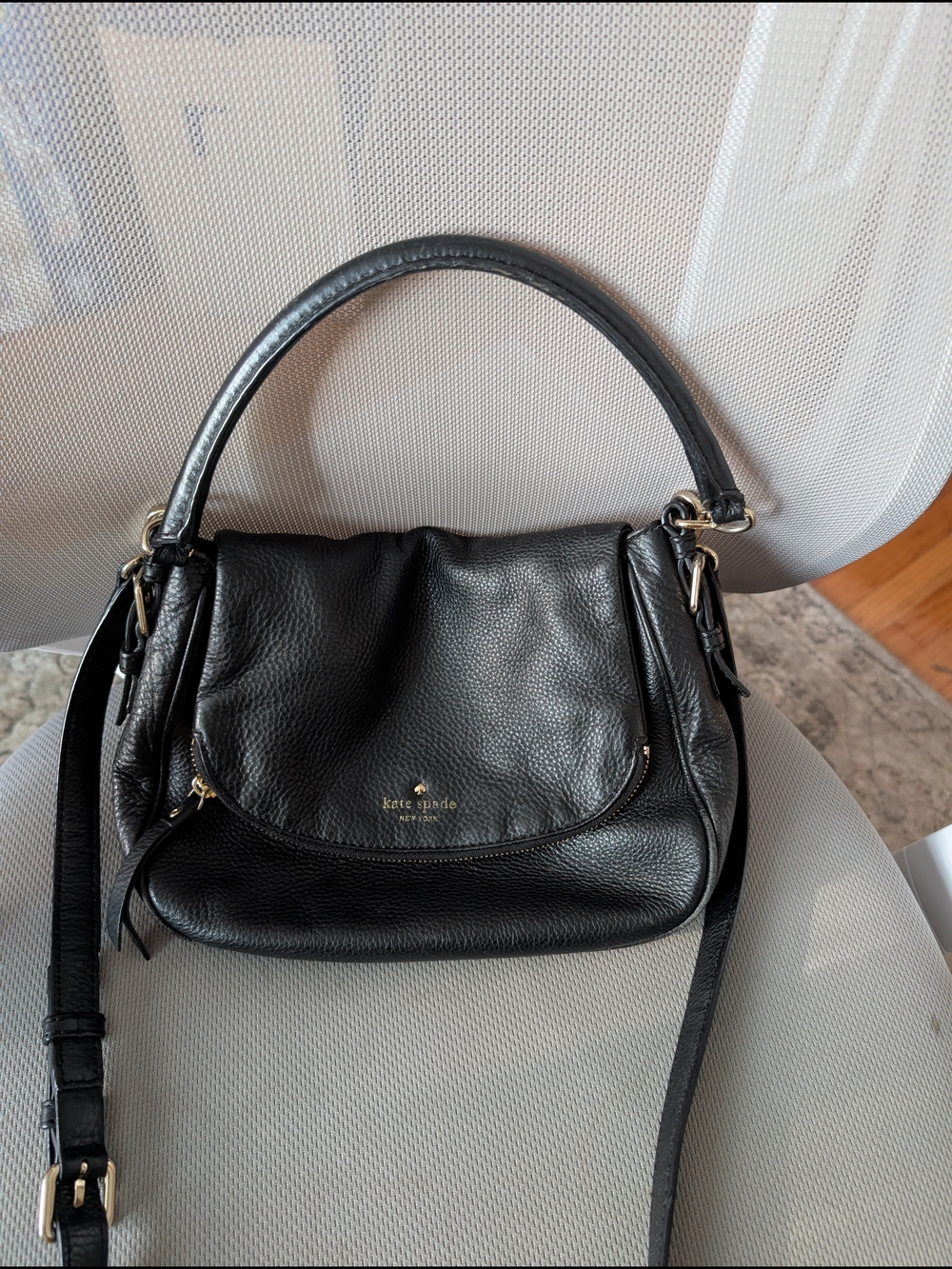 kate spade New York Black Leather Shoulder Bag